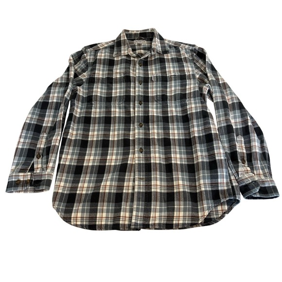 Carhartt Other - Carhatt Mens Medium Long Sleeve Button Down Shirt Plaid Grey/Brown Casual Attire